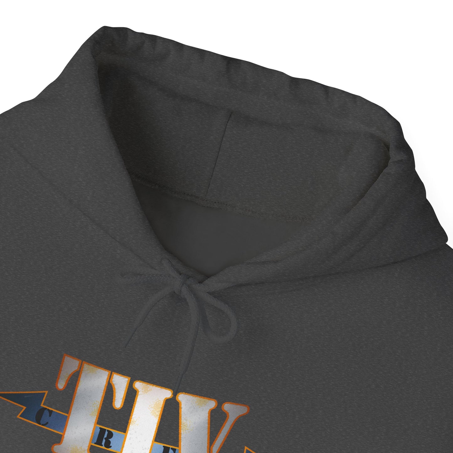 TIV Crew Logo Hoodie — Minimalist Metallic Graphic Pullover