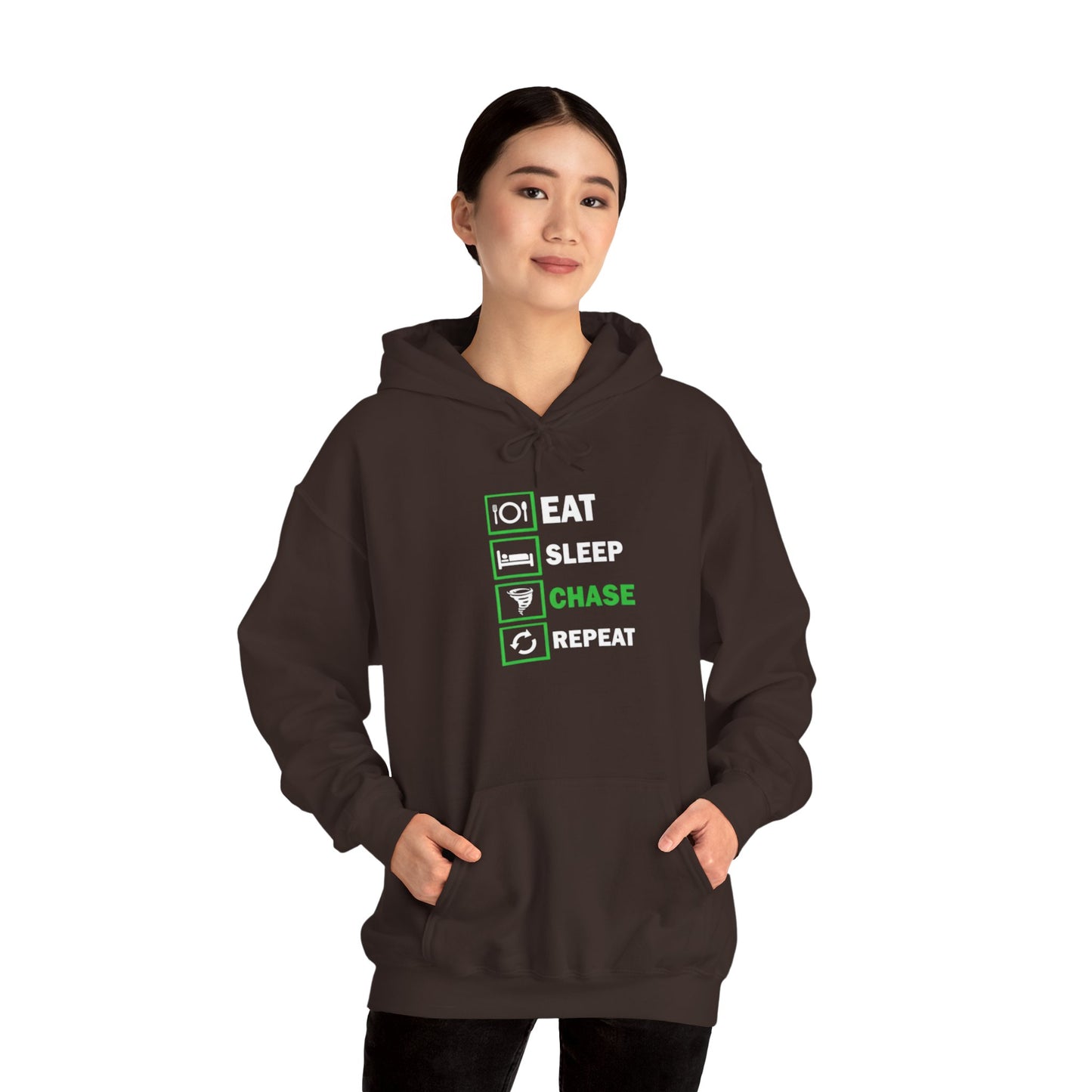Hoodie — Eat Sleep Chase Repeat Storm Chasing Hoodie