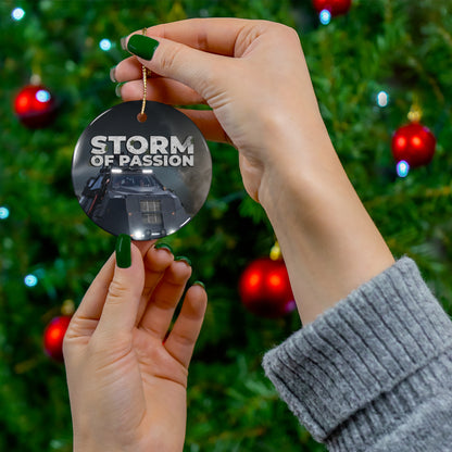 Storm of Passion Ceramic Ornament — TIV Graphic Holiday Decoration