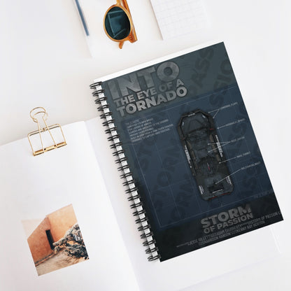Into the Eye of a Tornado Spiral Notebook — Storm of Passion Ruled Journal