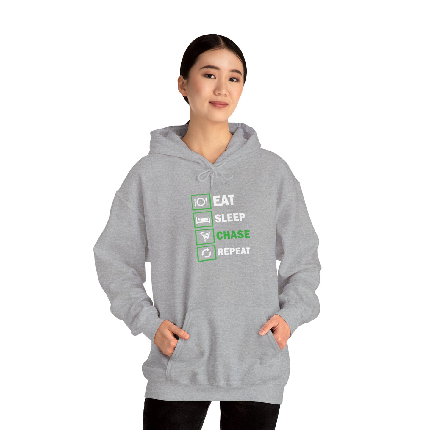 Hoodie — Eat Sleep Chase Repeat Storm Chasing Hoodie