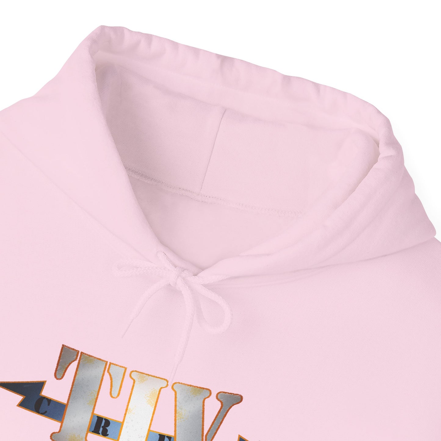 TIV Crew Logo Hoodie — Minimalist Metallic Graphic Pullover