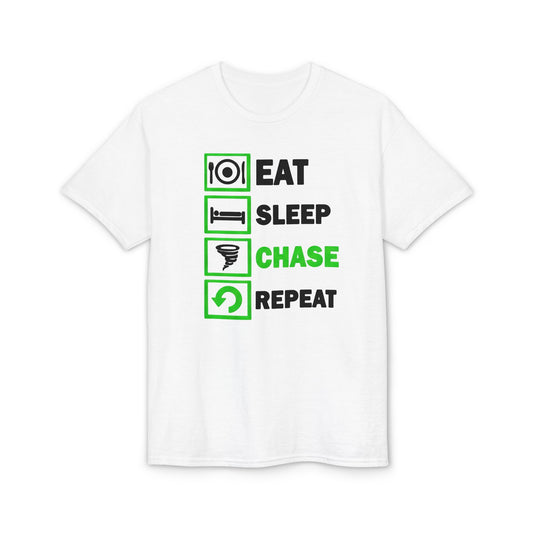 Eat Sleep Chase Repeat Graphic Tee (Storm Chasing Lifestyle)