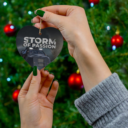 Storm of Passion Ceramic Ornament — TIV Graphic Holiday Decoration