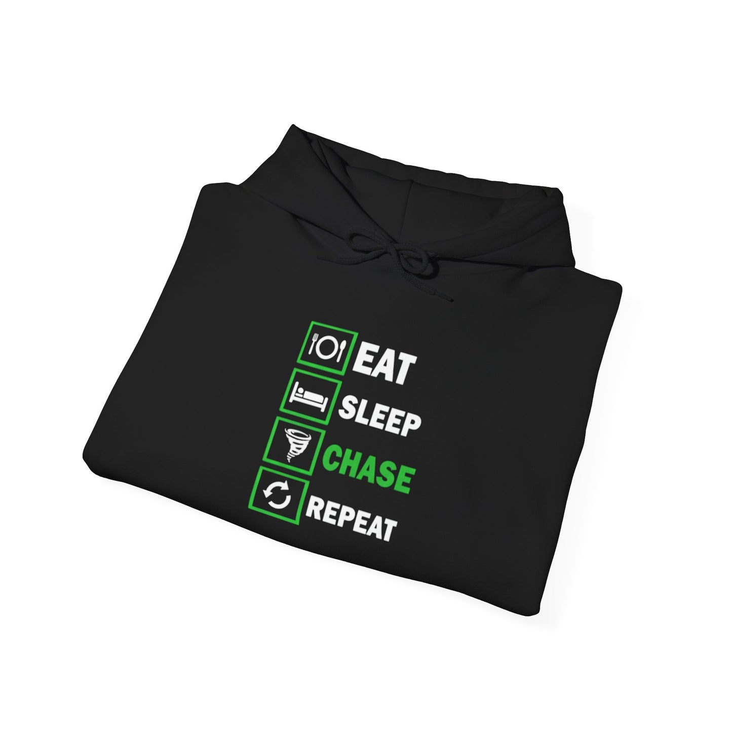 Hoodie — Eat Sleep Chase Repeat Storm Chasing Hoodie
