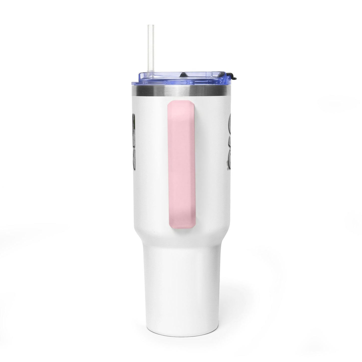 40oz Vacuum Tumbler — 'Storm of Passion' Bold Stone Text Travel Mug