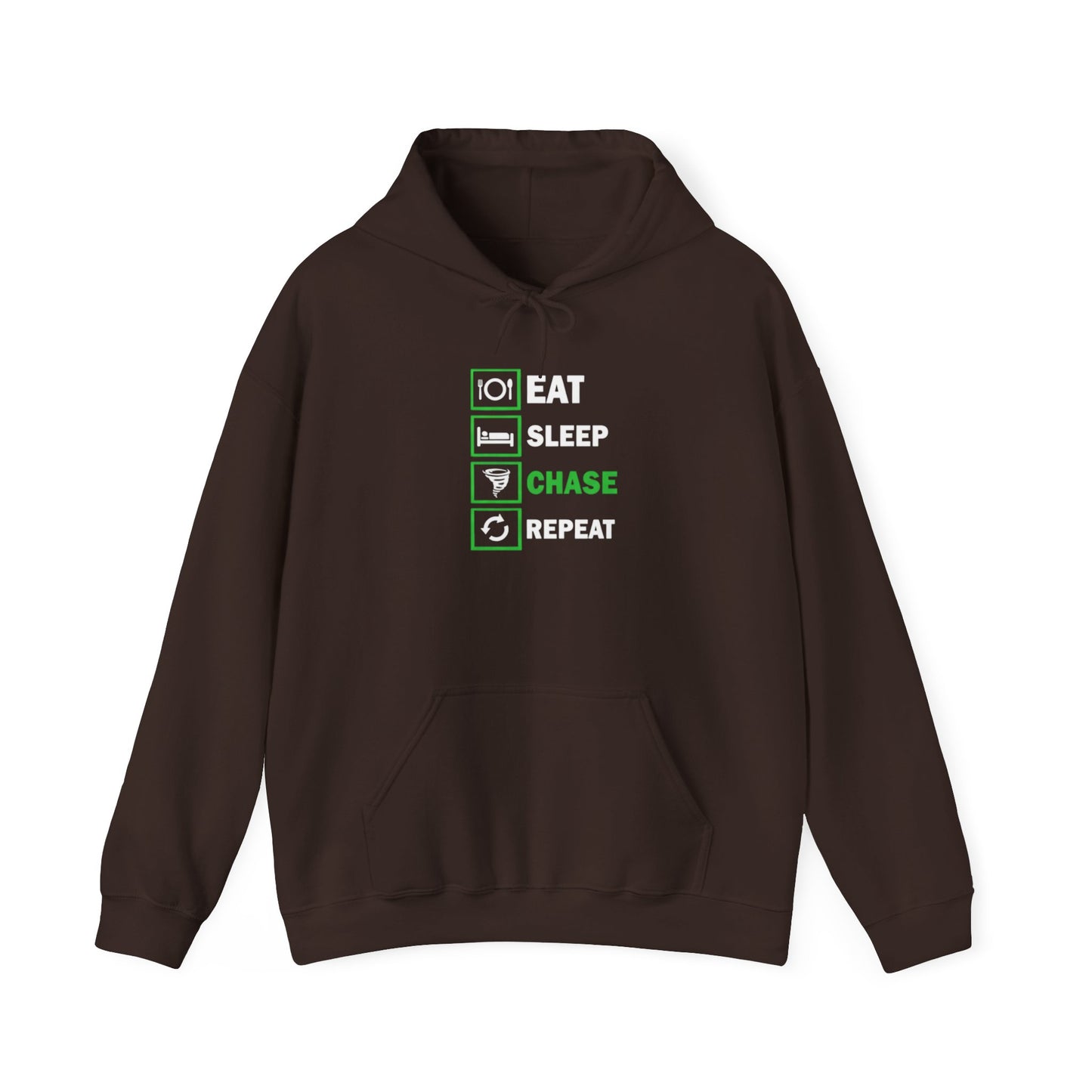 Hoodie — Eat Sleep Chase Repeat Storm Chasing Hoodie