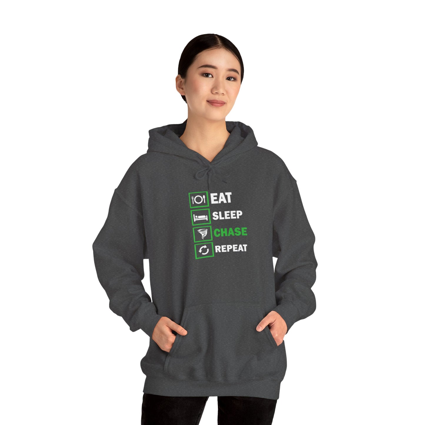 Hoodie — Eat Sleep Chase Repeat Storm Chasing Hoodie