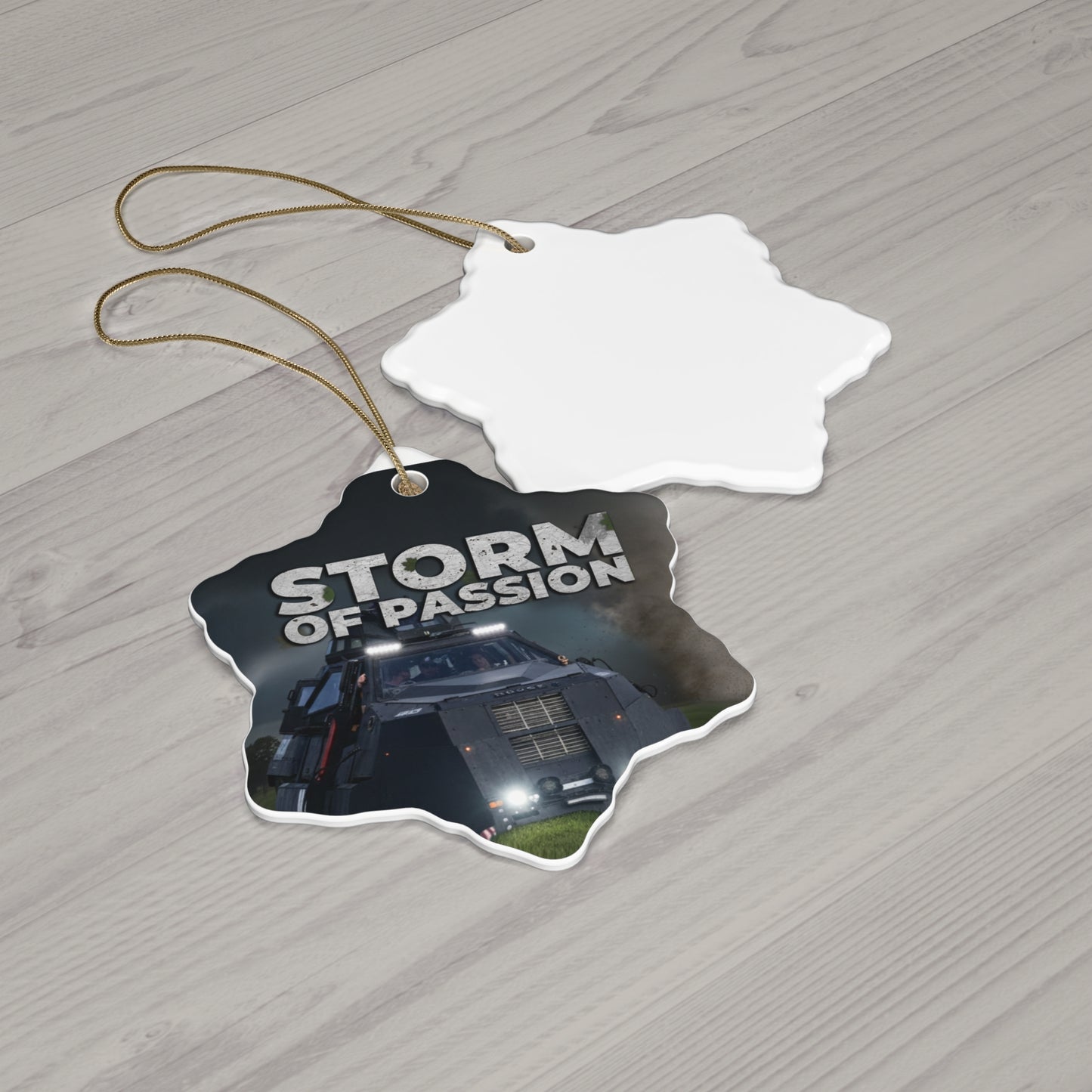 Storm of Passion Ceramic Ornament — TIV Graphic Holiday Decoration