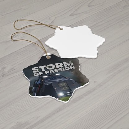 Storm of Passion Ceramic Ornament — TIV Graphic Holiday Decoration