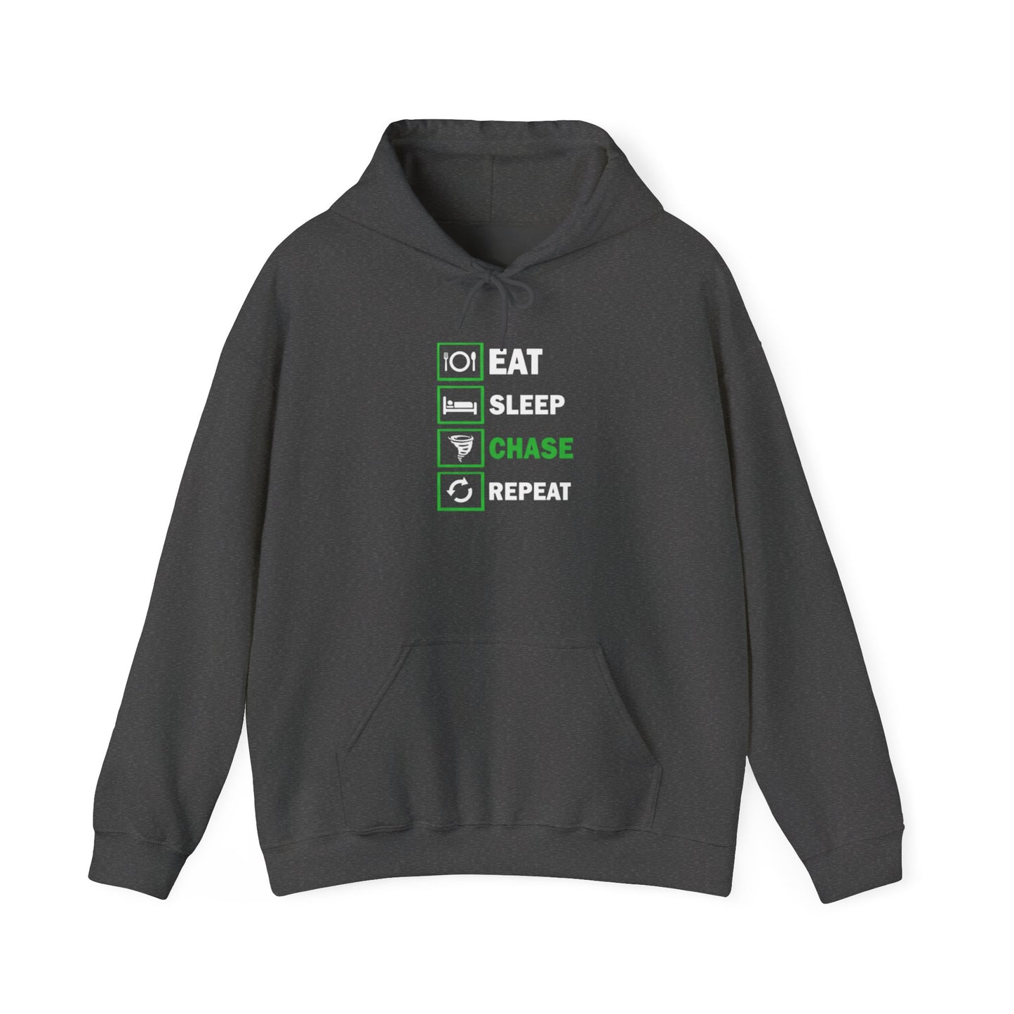 Hoodie — Eat Sleep Chase Repeat Storm Chasing Hoodie