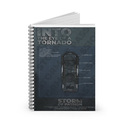 Into the Eye of a Tornado Spiral Notebook — Storm of Passion Ruled Journal