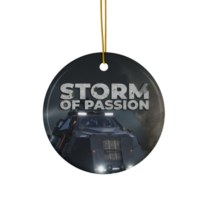 Storm of Passion Ceramic Ornament — TIV Graphic Holiday Decoration