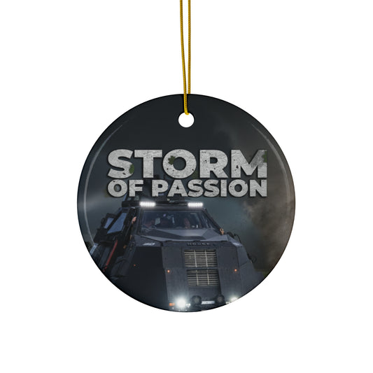 Storm of Passion Ceramic Ornament — TIV Graphic Holiday Decoration