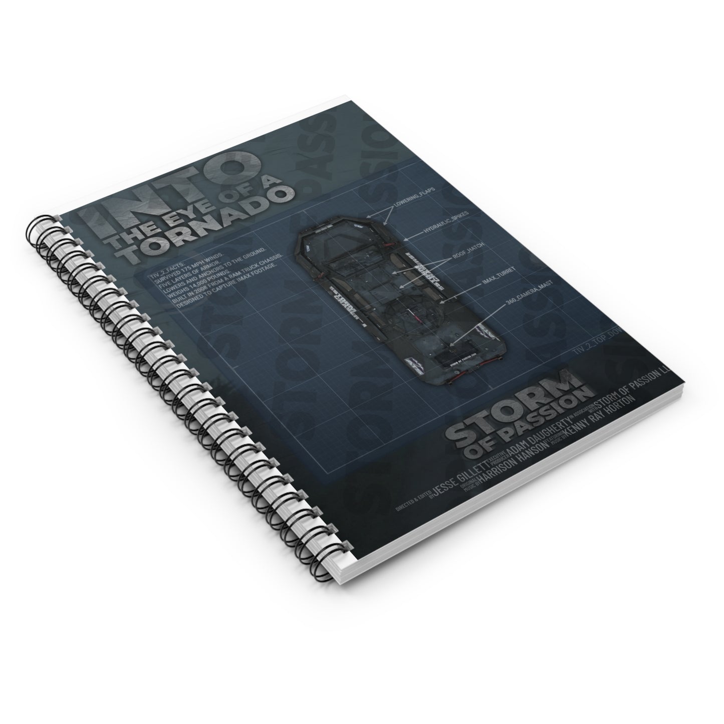 Into the Eye of a Tornado Spiral Notebook — Storm of Passion Ruled Journal