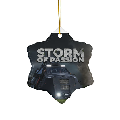 Storm of Passion Ceramic Ornament — TIV Graphic Holiday Decoration
