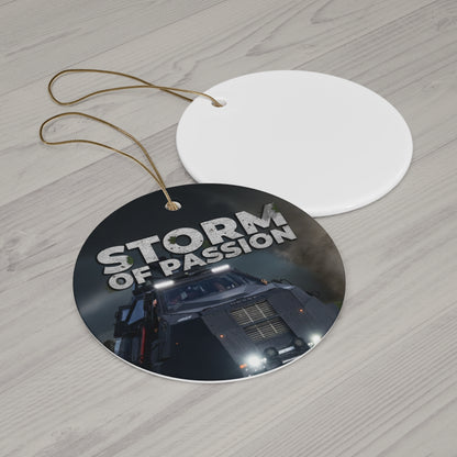 Storm of Passion Ceramic Ornament — TIV Graphic Holiday Decoration