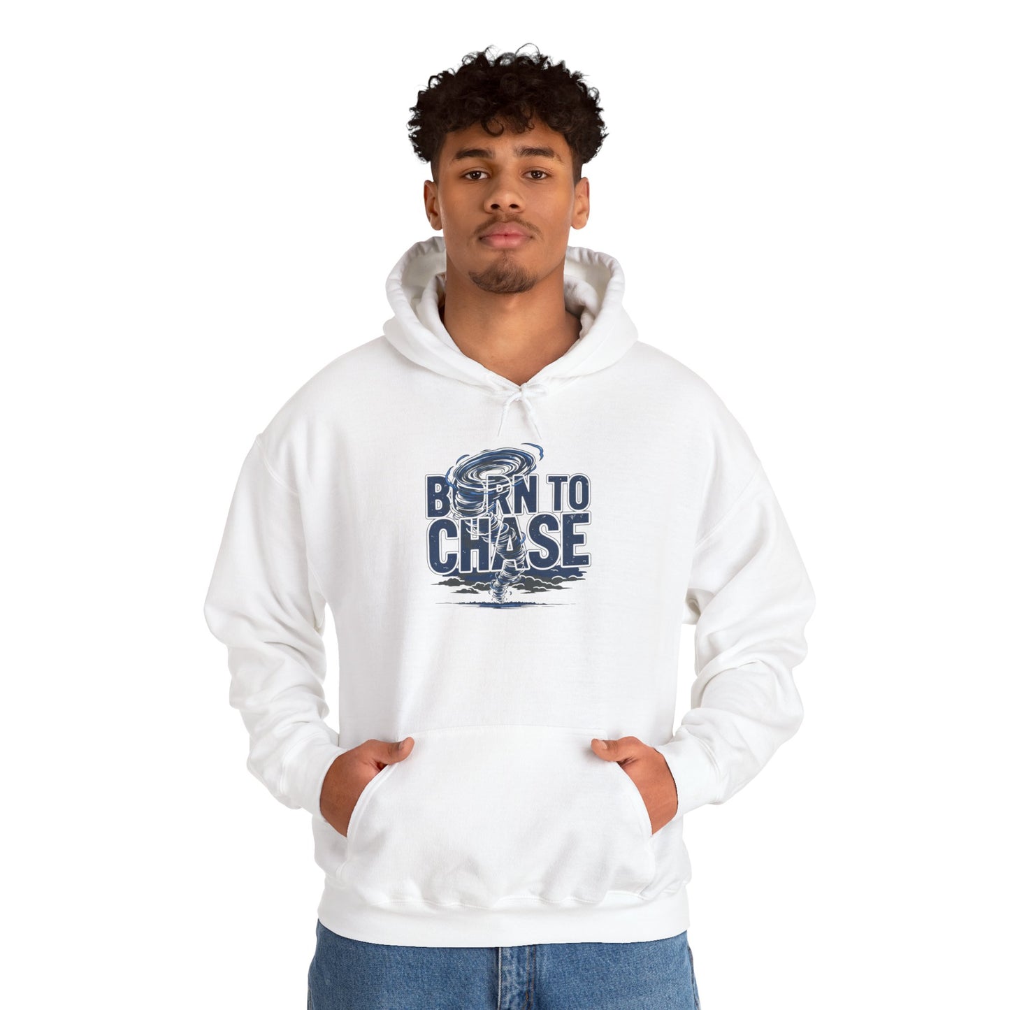 Hoodie — "Born to Chase" Storm Chaser Graphic Pullover