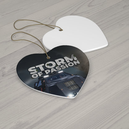 Storm of Passion Ceramic Ornament — TIV Graphic Holiday Decoration