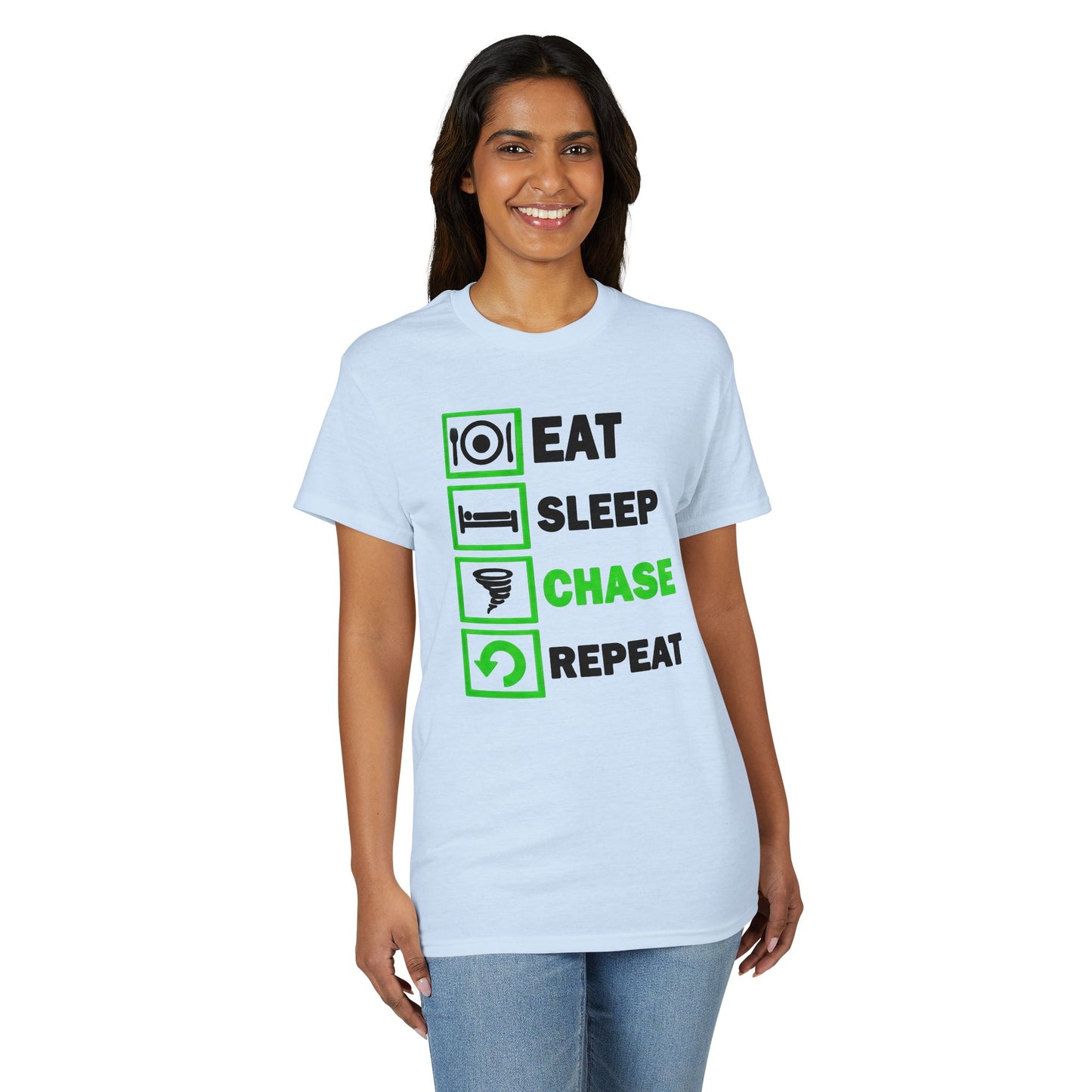Eat Sleep Chase Repeat Graphic Tee (Storm Chasing Lifestyle)