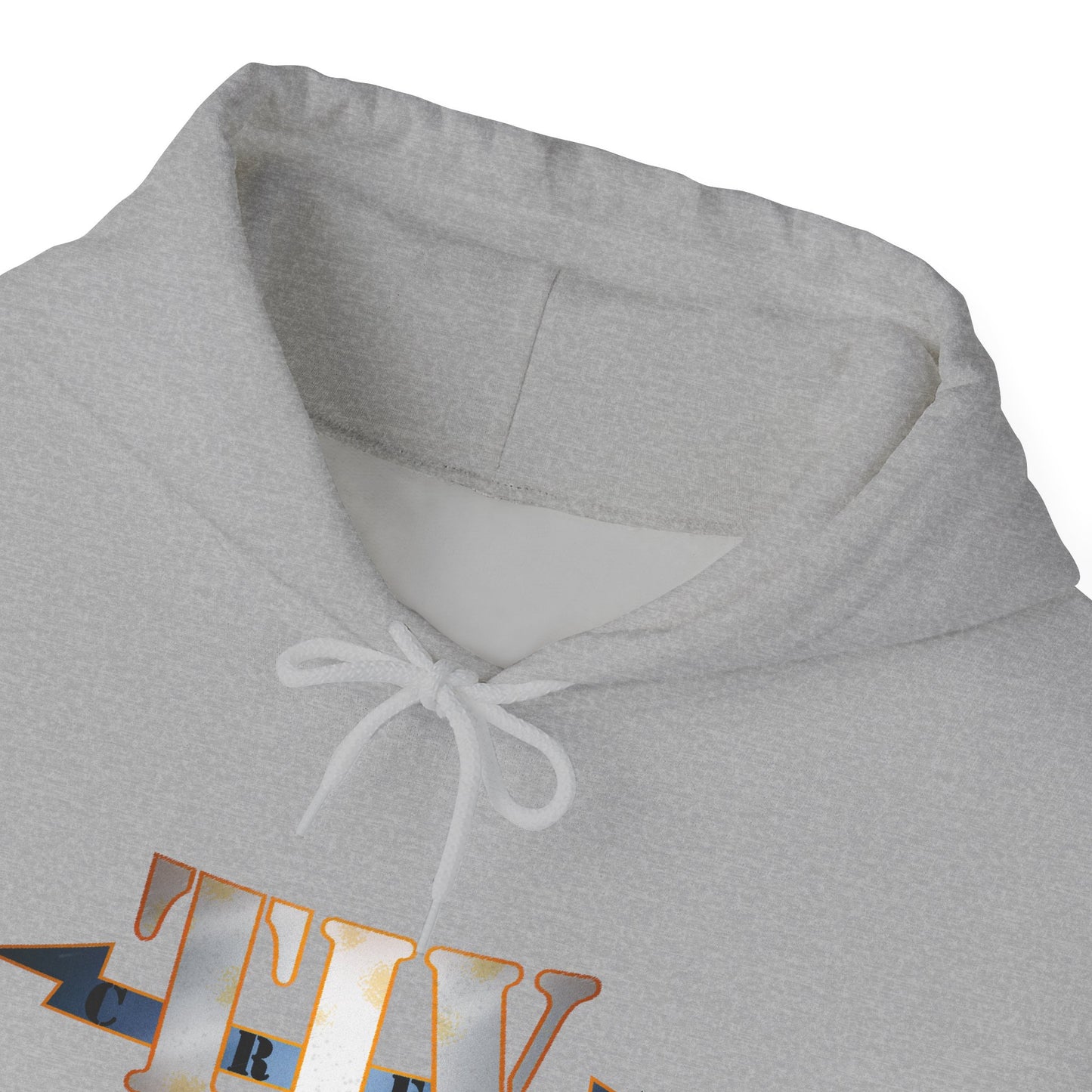 TIV Crew Logo Hoodie — Minimalist Metallic Graphic Pullover