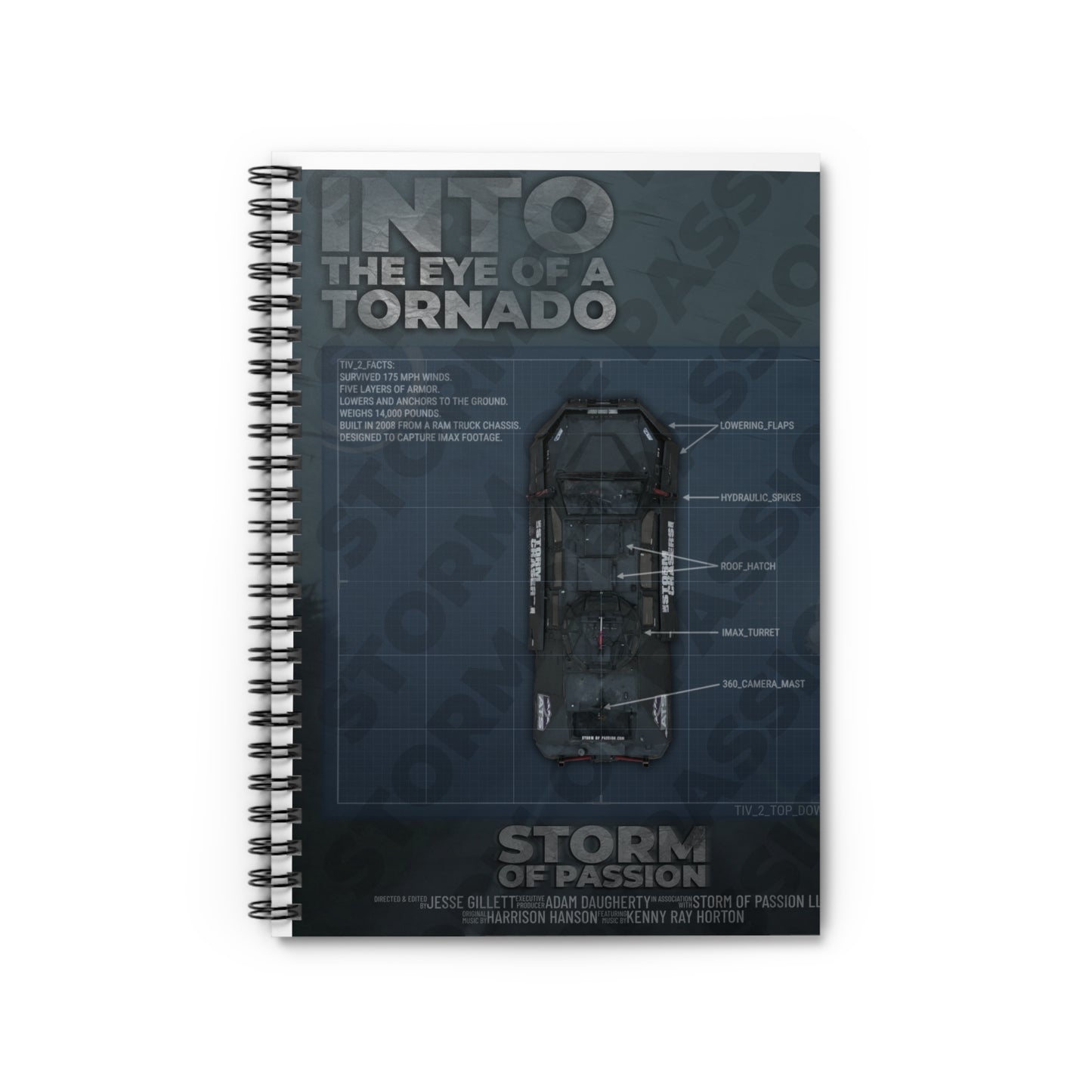 Into the Eye of a Tornado Spiral Notebook — Storm of Passion Ruled Journal