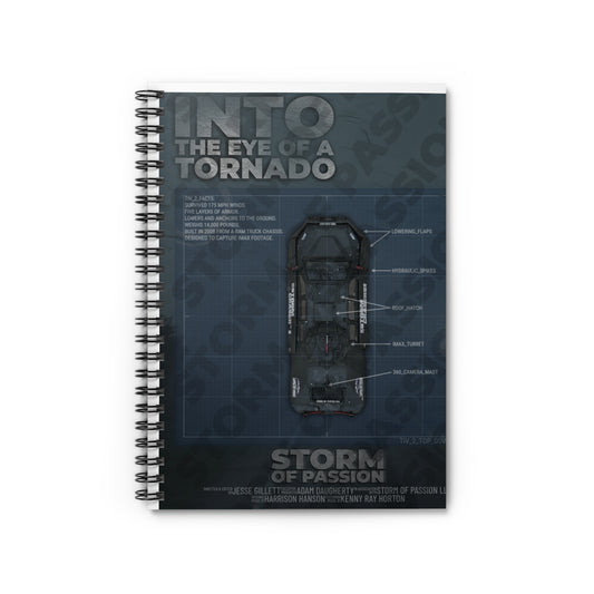Into the Eye of a Tornado Spiral Notebook — Storm of Passion Ruled Journal
