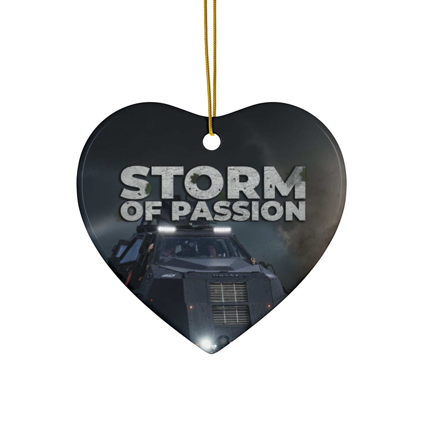 Storm of Passion Ceramic Ornament — TIV Graphic Holiday Decoration
