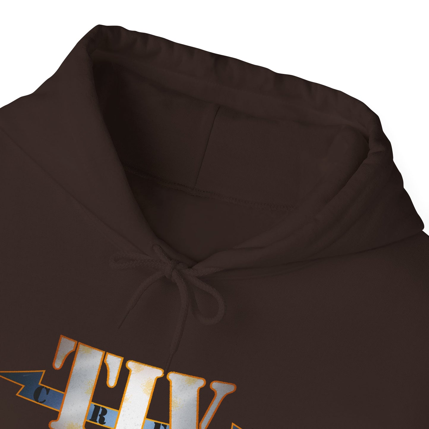 TIV Crew Logo Hoodie — Minimalist Metallic Graphic Pullover