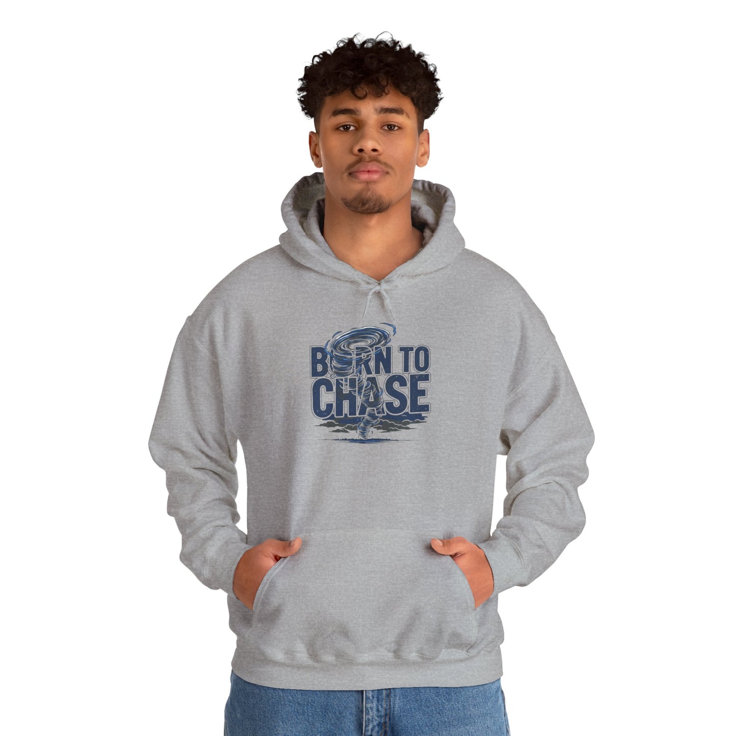 Hoodie — "Born to Chase" Storm Chaser Graphic Pullover