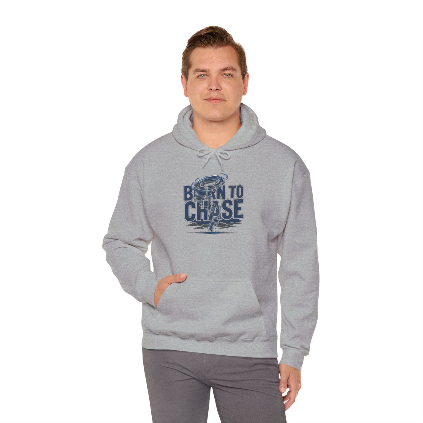 Hoodie — "Born to Chase" Storm Chaser Graphic Pullover
