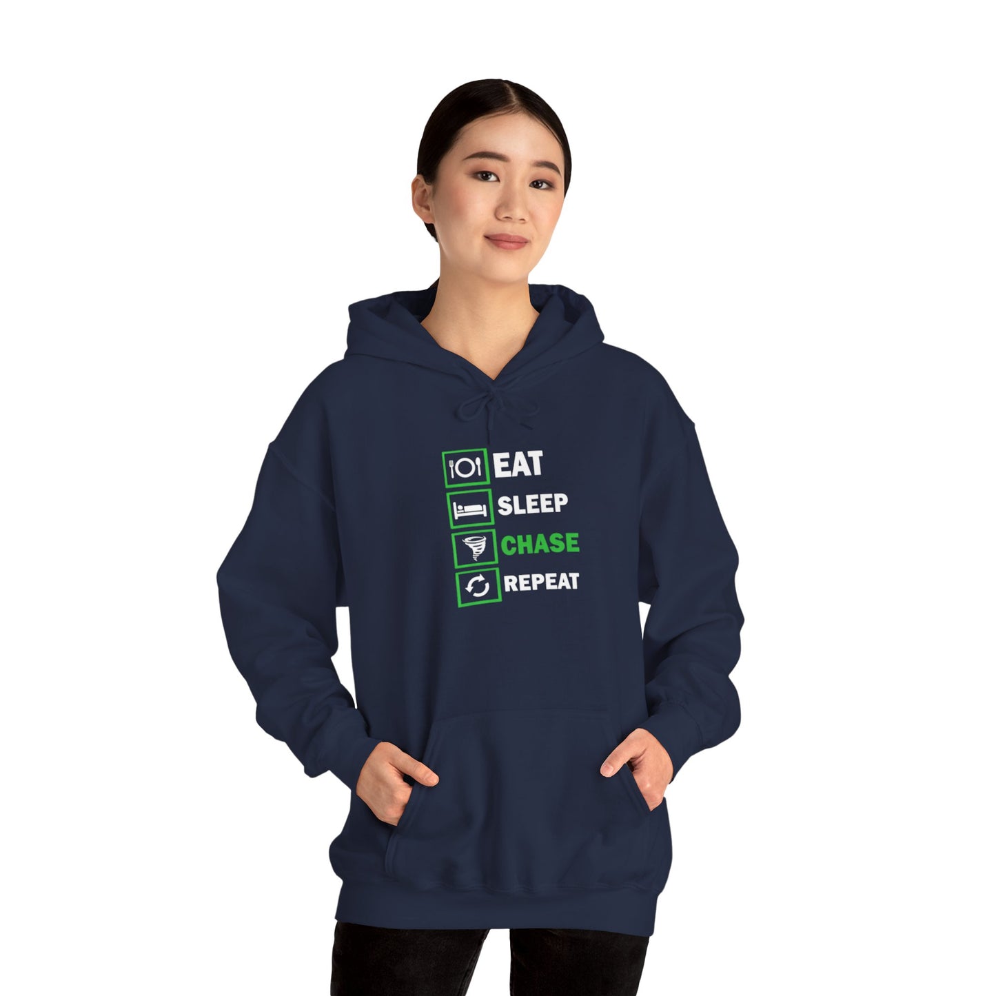 Hoodie — Eat Sleep Chase Repeat Storm Chasing Hoodie