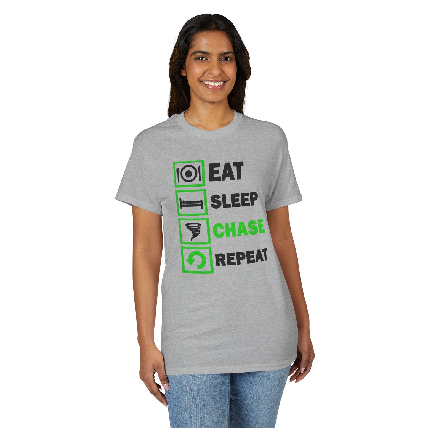 Eat Sleep Chase Repeat Graphic Tee (Storm Chasing Lifestyle)