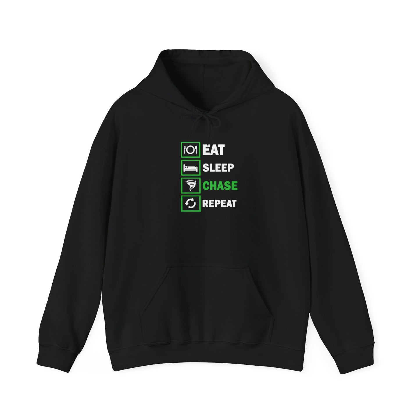Hoodie — Eat Sleep Chase Repeat Storm Chasing Hoodie