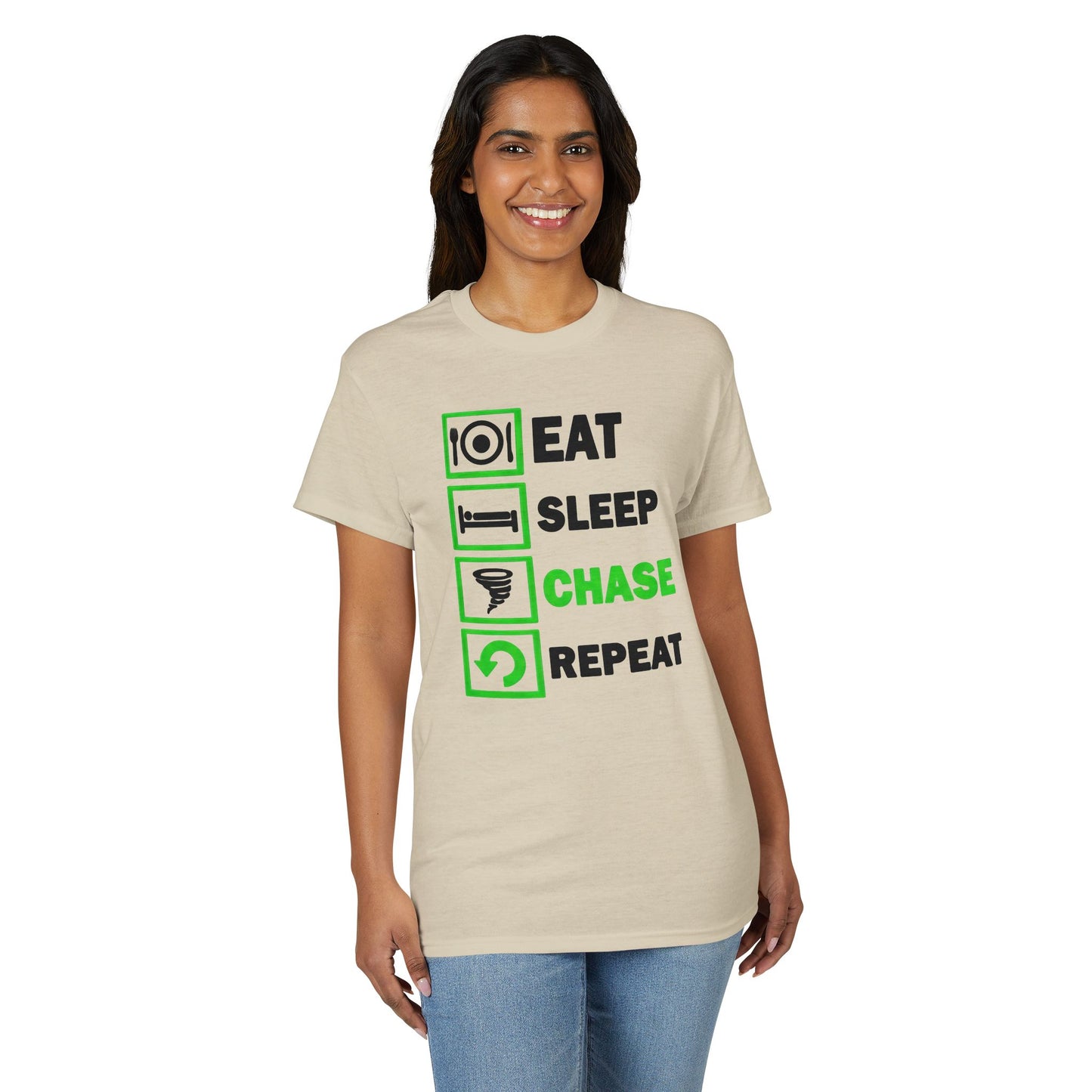 Eat Sleep Chase Repeat Graphic Tee (Storm Chasing Lifestyle)