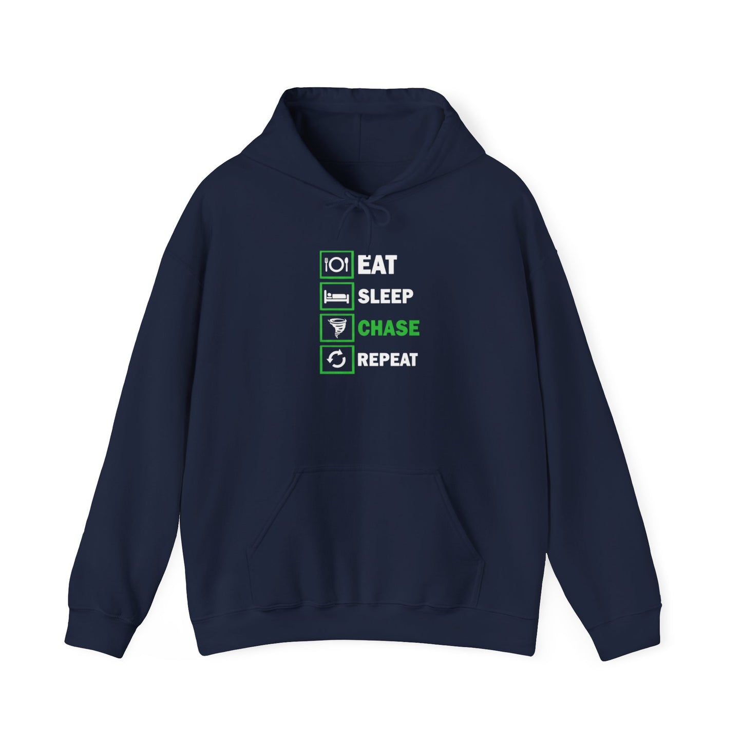 Hoodie — Eat Sleep Chase Repeat Storm Chasing Hoodie