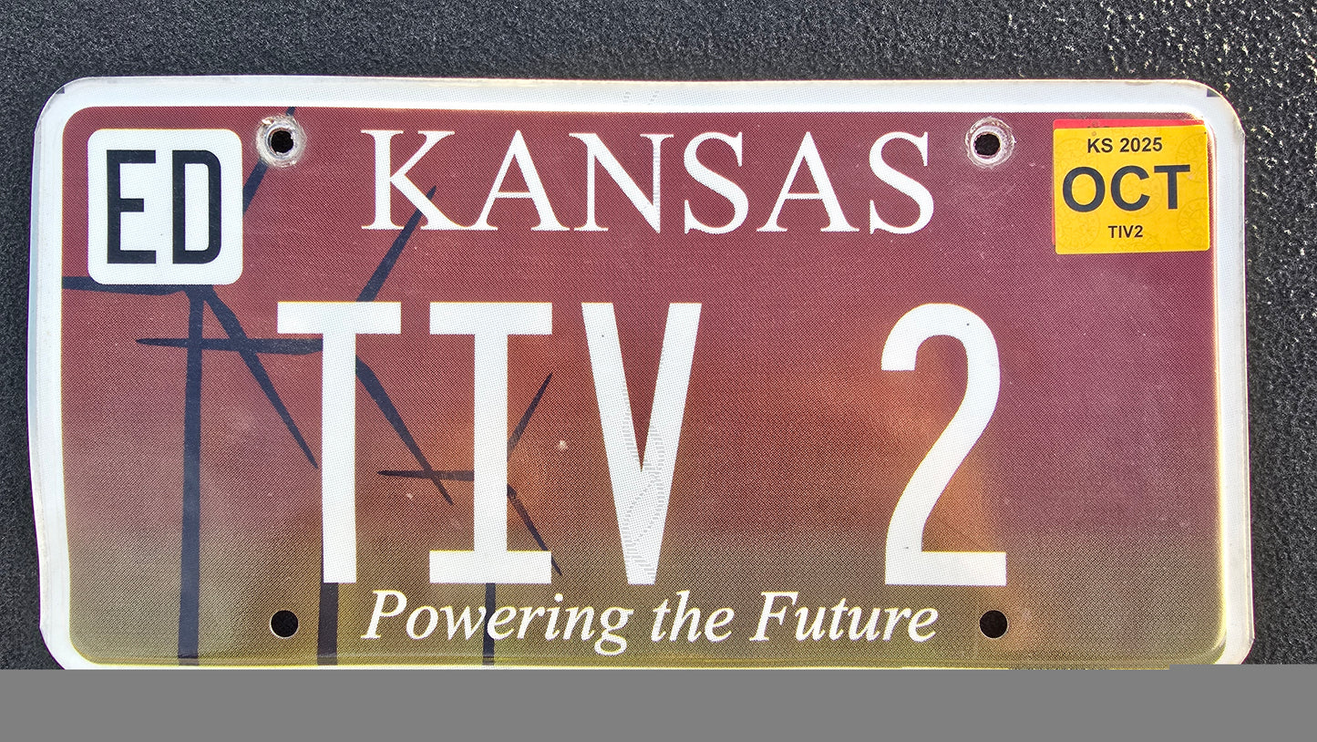 Authentic TIV-2 License Plate